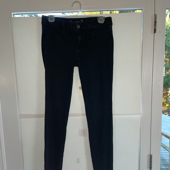 American Eagle Mid-Rise Black Jeggings Size 6 - Picture 4 of 4